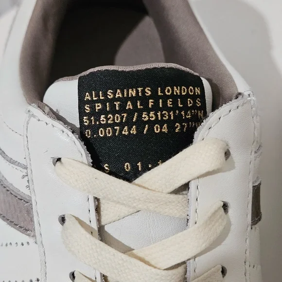 All Saints Gray and Cream Sneakers - Picture 4 of 6
